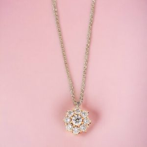 Echtzeit Collana Cuore Oro Rosa 45 Cm – Acciaio Inossidabile Ipoallergenico