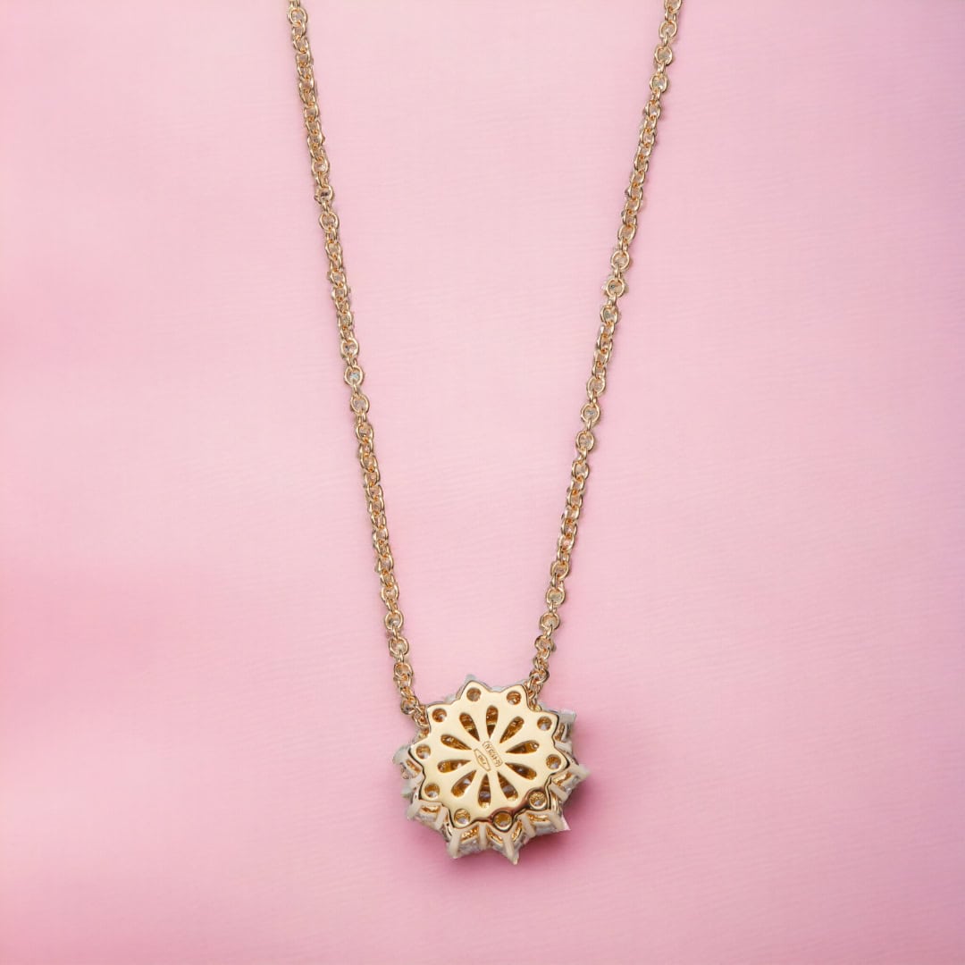Collana Rose des Vents Oro giallo, diamanti e pietre decorative