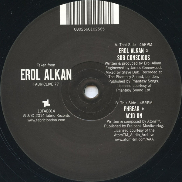Erol Alkan / Phreak — Sub Conscious / Acid On