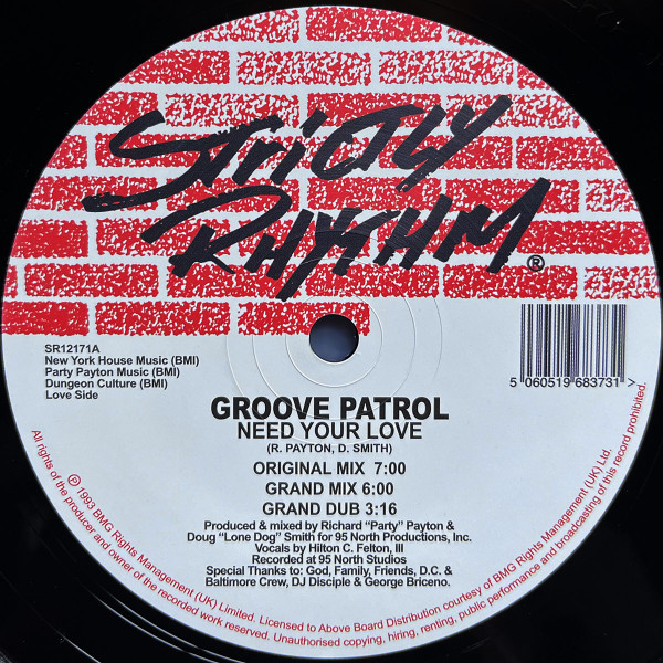 Groove Patrol — Need Your Love / Dancin' To The Music
