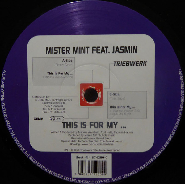 Mister Mint Feat. Jasmin — This Is For My...