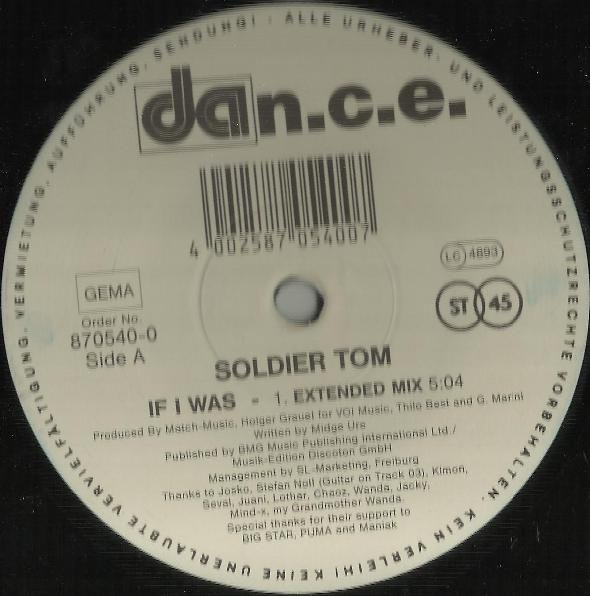 Soldier Tom — If I Was / XTC