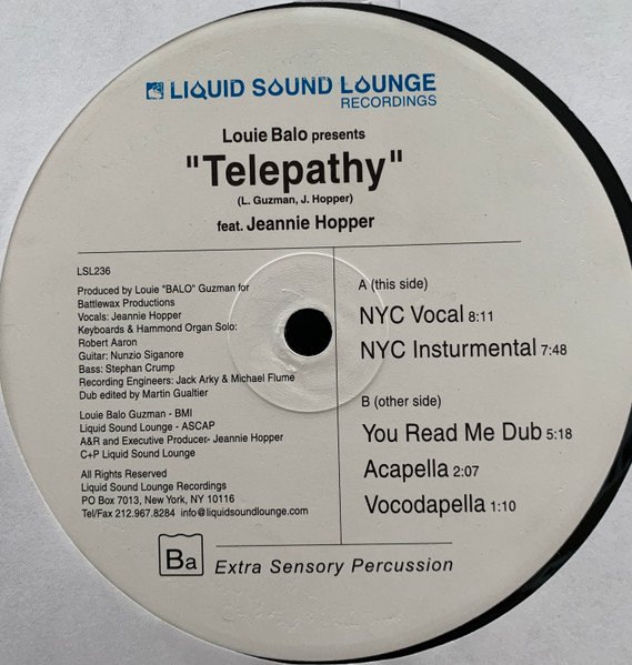 Louie Balo Featuring Jeannie Hopper — Telepathy