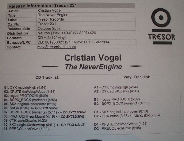 Cristian Vogel — The NeverEngine