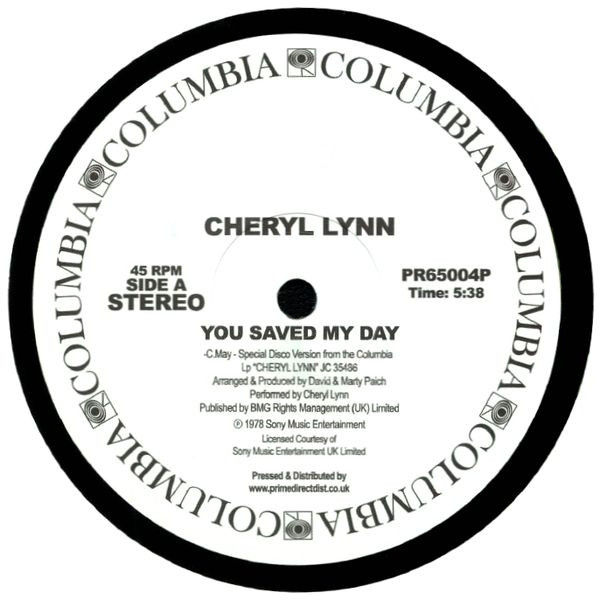 Cheryl Lynn — You Saved My Day / Got To Be Real