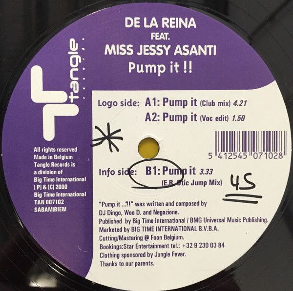 De La Reina Featuring Miss Jessy Asanti — Pump It !!