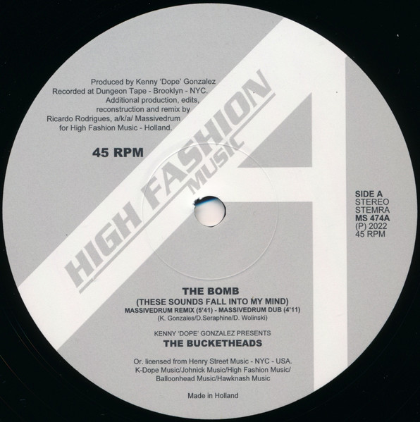 Kenny "Dope" Presents The Bucketheads — The Bomb! (These Sounds Fall Into My Mind) (Massivedrum Remix)