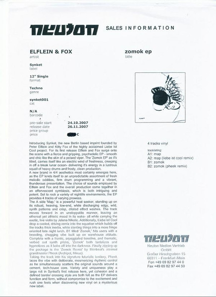 Elflein & Fox — Zomok EP
