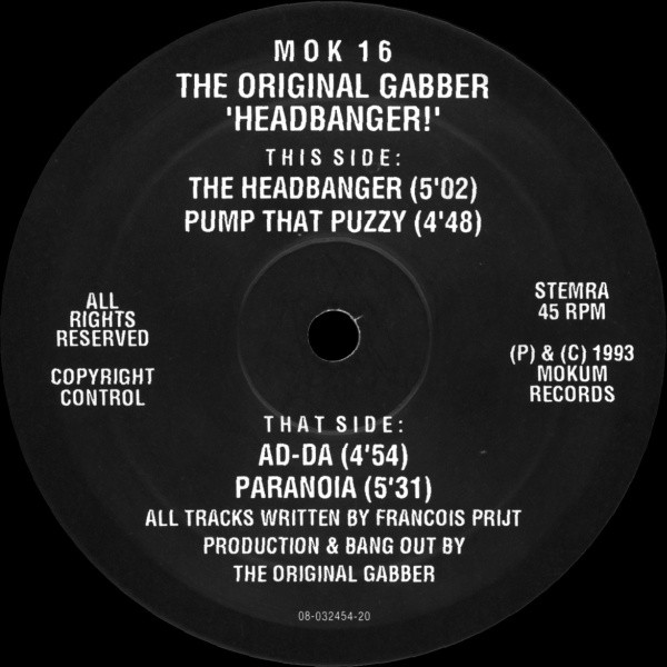 The Original Gabber — Headbanger!