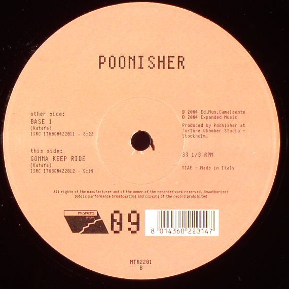 Poonisher — Base 1 / Gonna Keep Ride