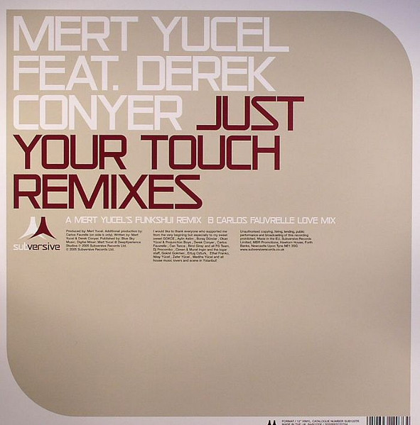 Mert Yucel Feat. Derek Conyer — Just Your Touch (Remixes)