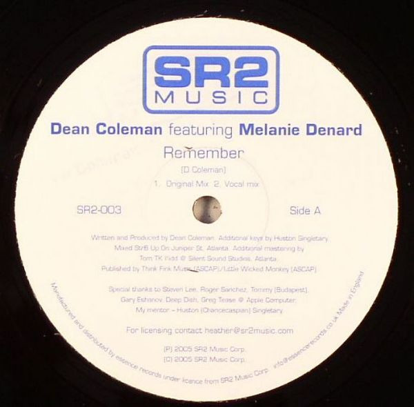 Dean Coleman Featuring Melanie Denard — Remember