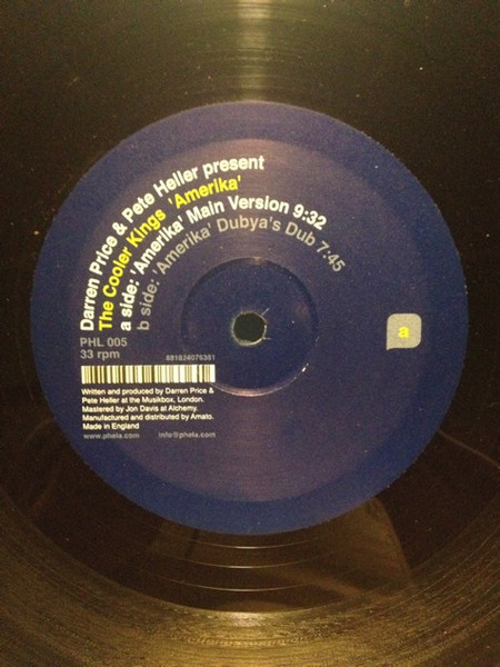 Darren Price & Pete Heller present The Cooler Kings — Amerika
