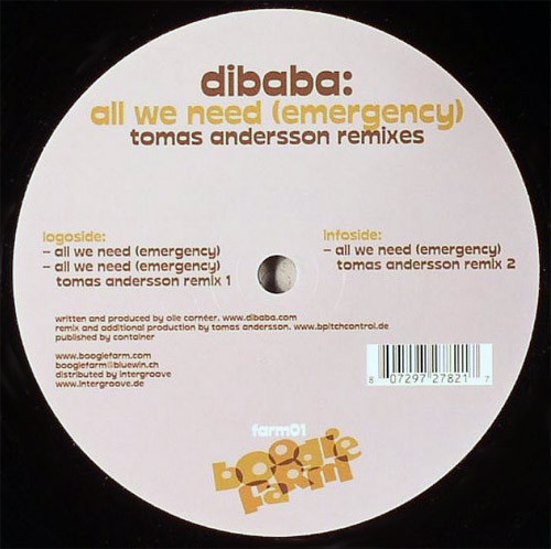 Dibaba — All We Need (Emergency) (Tomas Andersson Remixes)