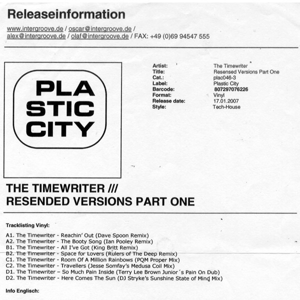 The Timewriter — Resensed Versions Part One