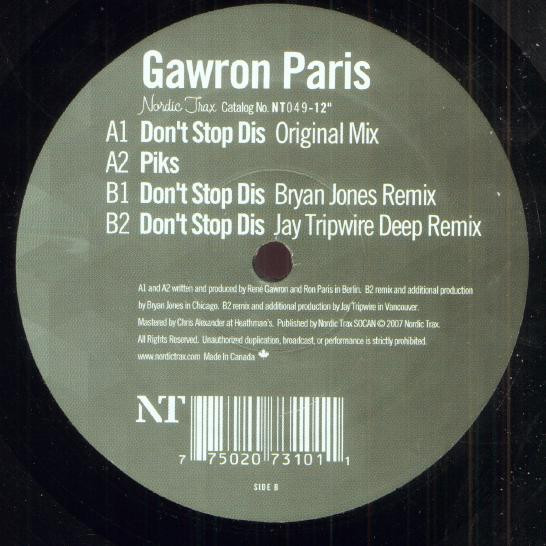 Gawron Paris — Don't Stop Dis