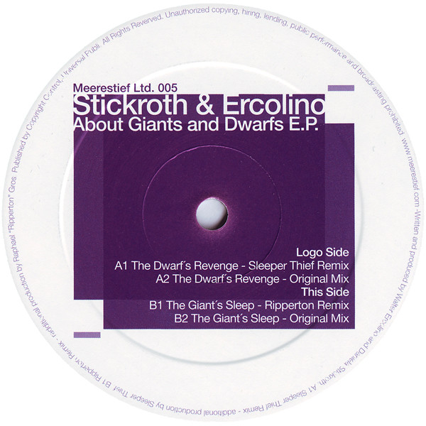 Stickroth & Ercolino — About Giants And Dwarfs E.P.