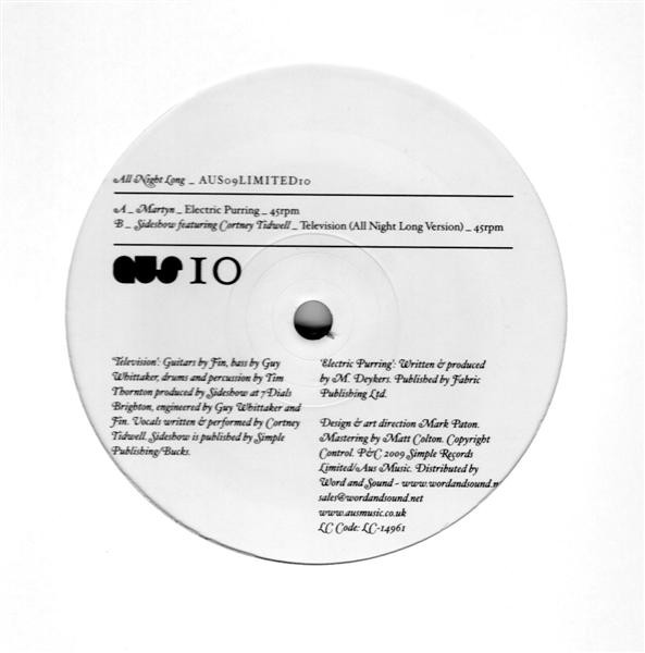 Martyn / Sideshow featuring Cortney Tidwell — Electric Purring / Television (All Night Long Version)
