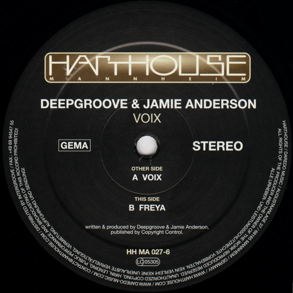 Deepgroove & Jamie Anderson — Voix