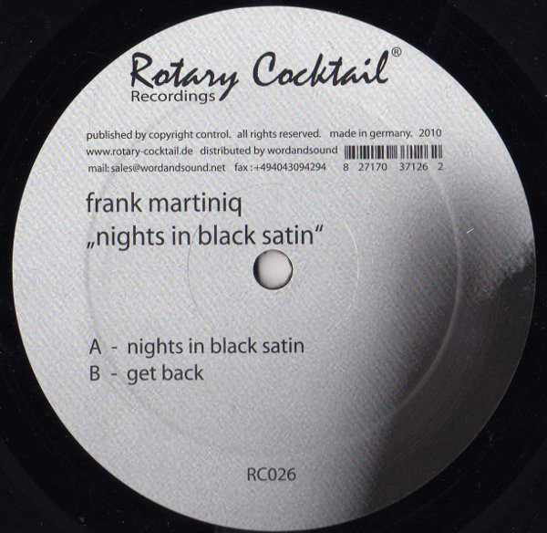 Frank Martiniq — Nights In Black Satin