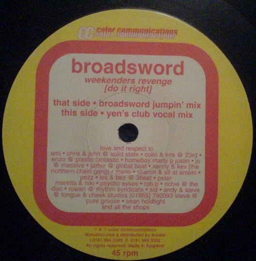 Broadsword — Weekenders Revenge (Do It Right)