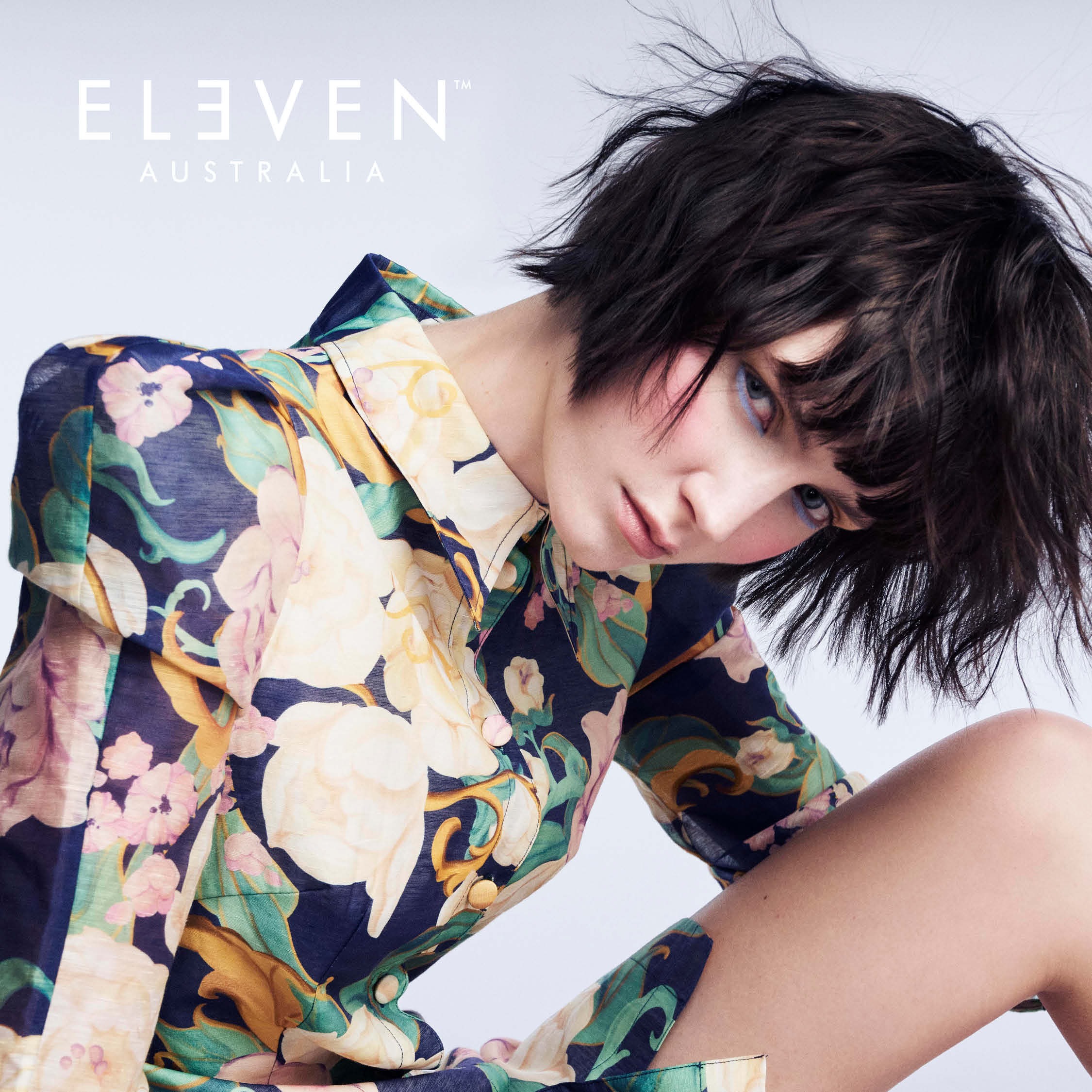 eleven australia flower pop  blue floral 3  grid
