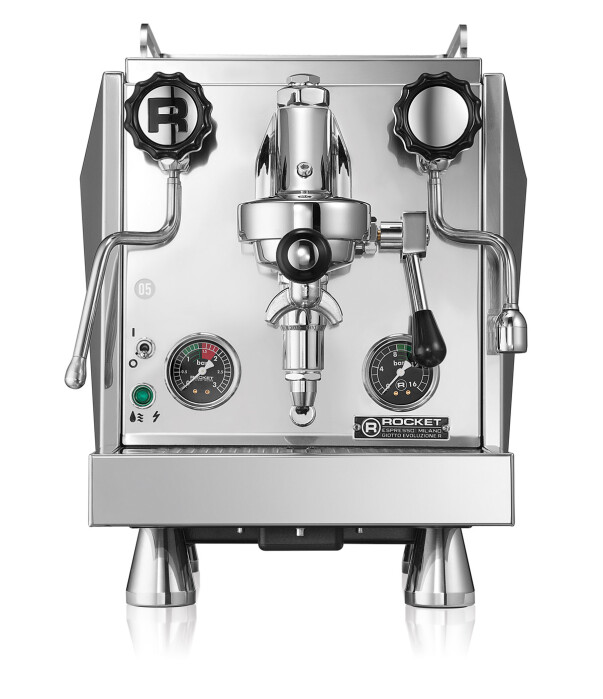 美品Rocket エスプレッソマシン Giotto Cronometro R Rocket Giotto Cronometro R PID RVS - Koffiebranderij de Koepoort