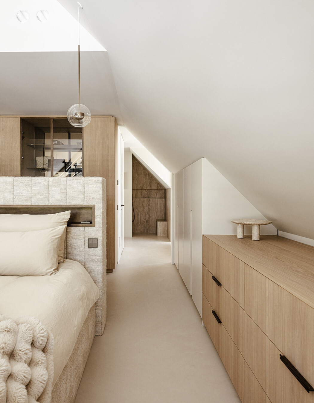 luxe slaapkamer met ensuite badkamer