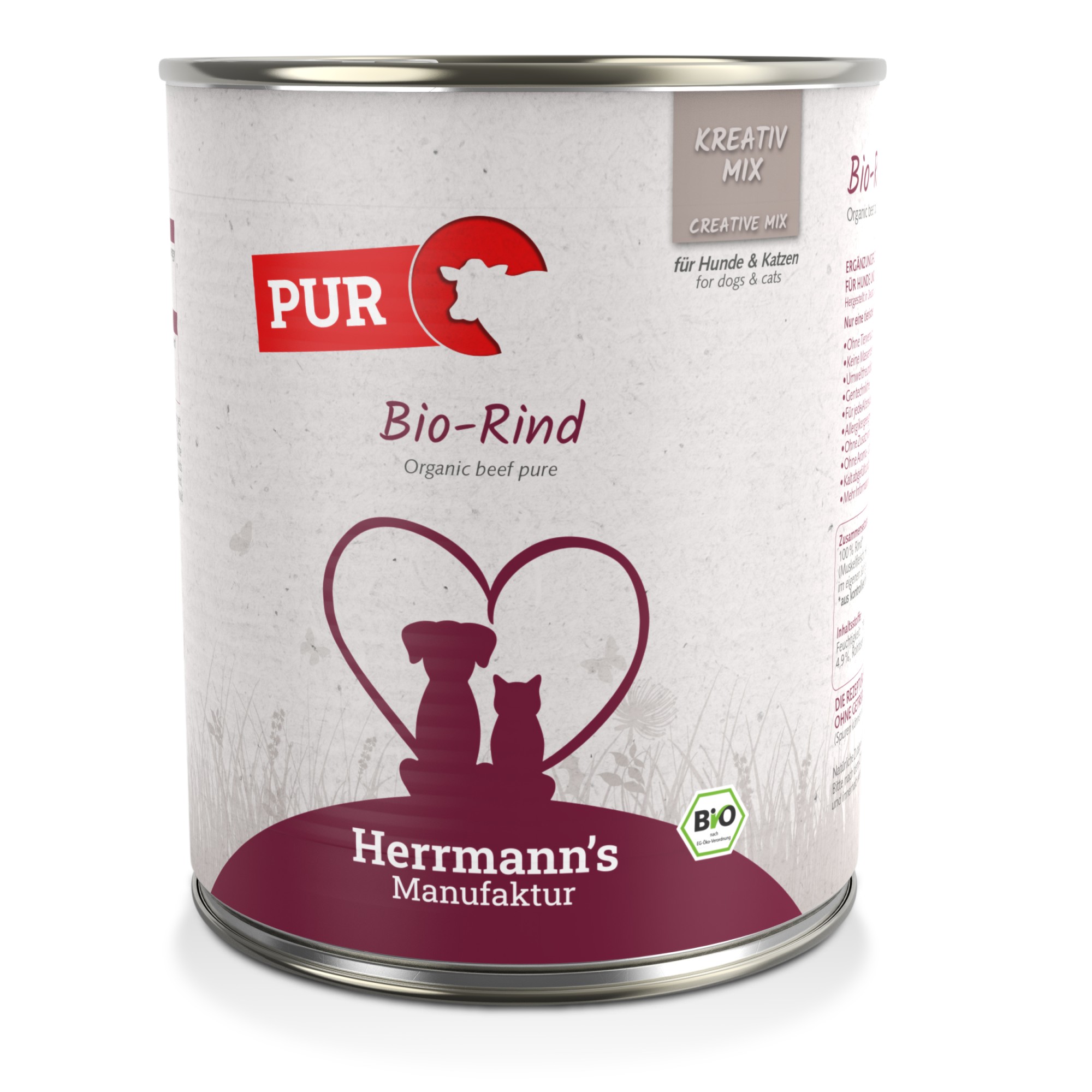 Herrmann's Pure Bio Bœuf 800 gr. - par 6 pièces