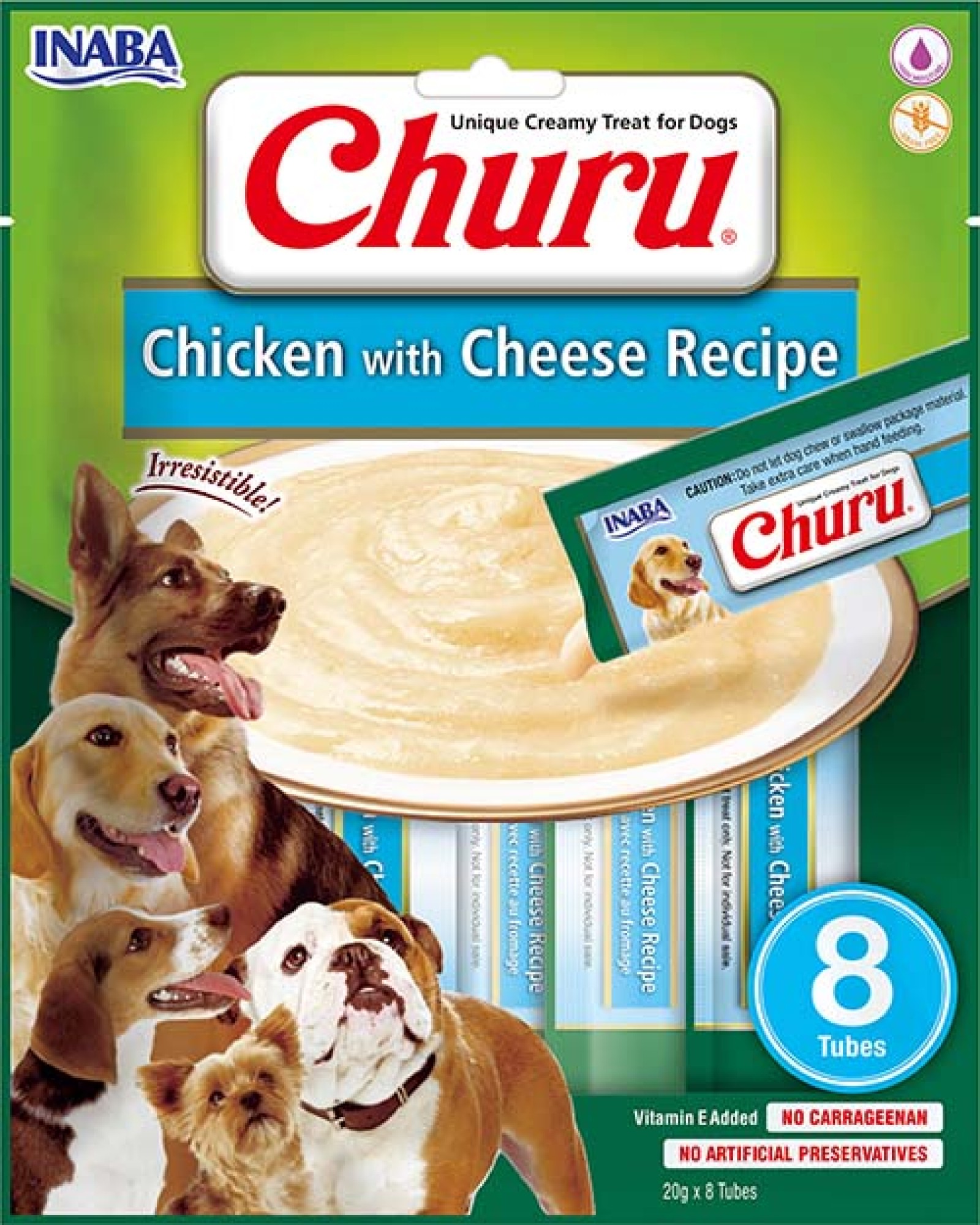 Inaba Churu Puree hond Kip met kaas 8 stuks - per 8 stuks