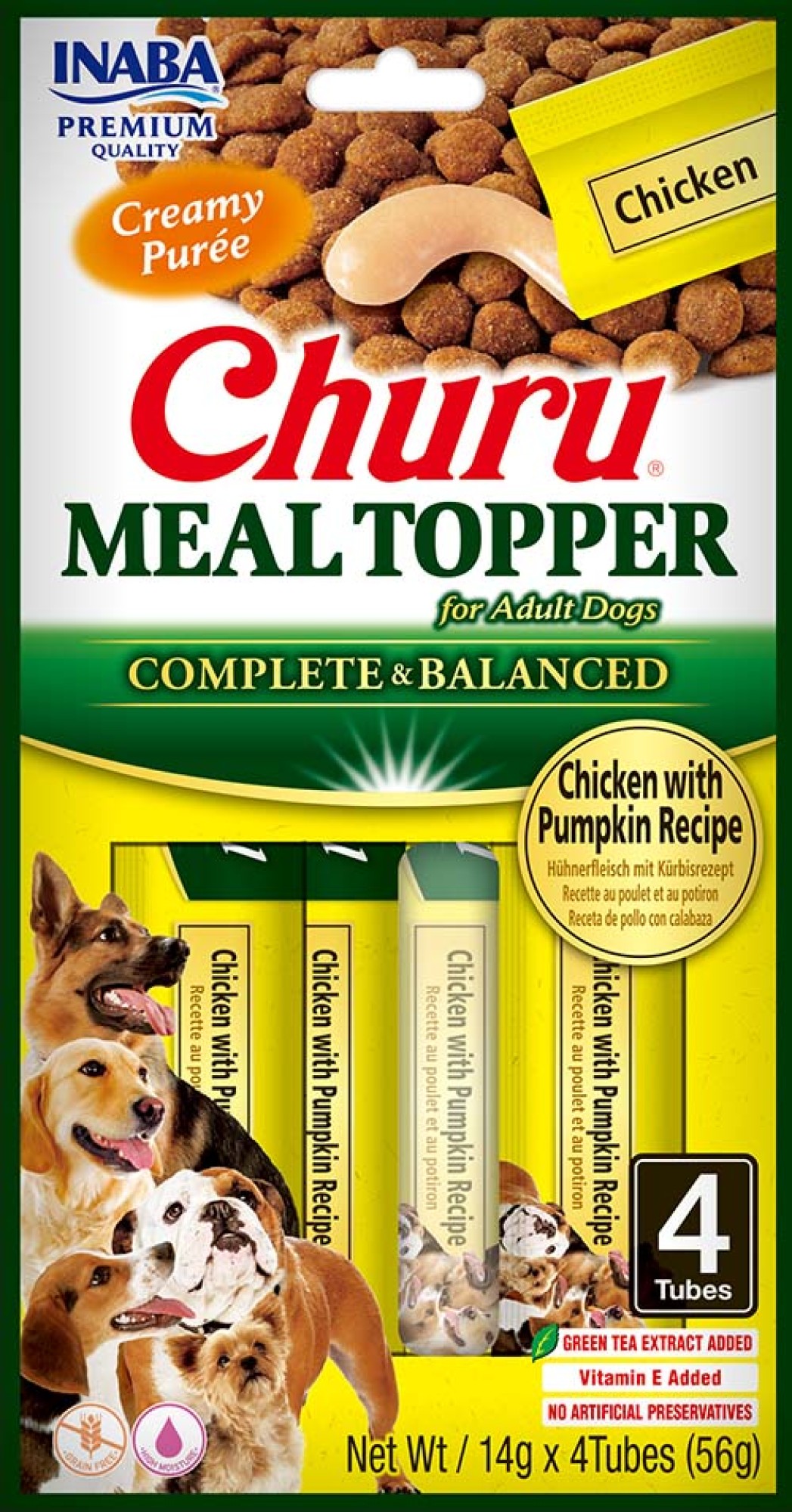 Inaba Meal Topper Poulet et citrouilles - par 12 pièces