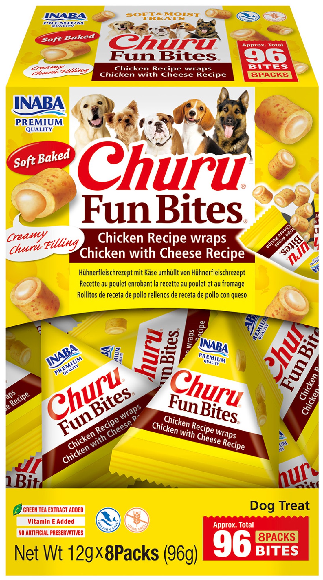 INABA Churu Fun Bites Hundesnack Huhn mit käse