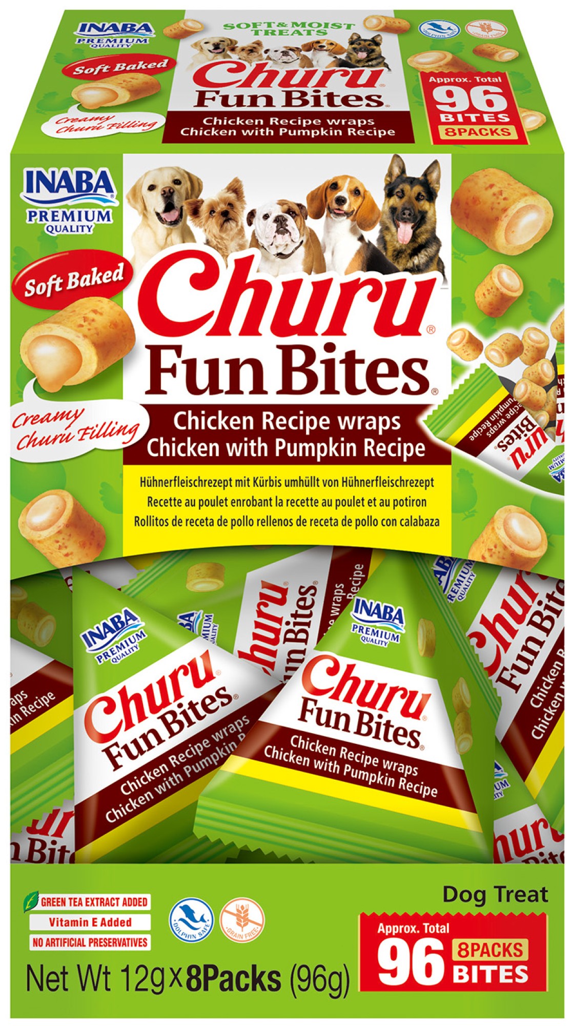 INABA Churu Fun Bites Hundesnack Huhn mit kürbis