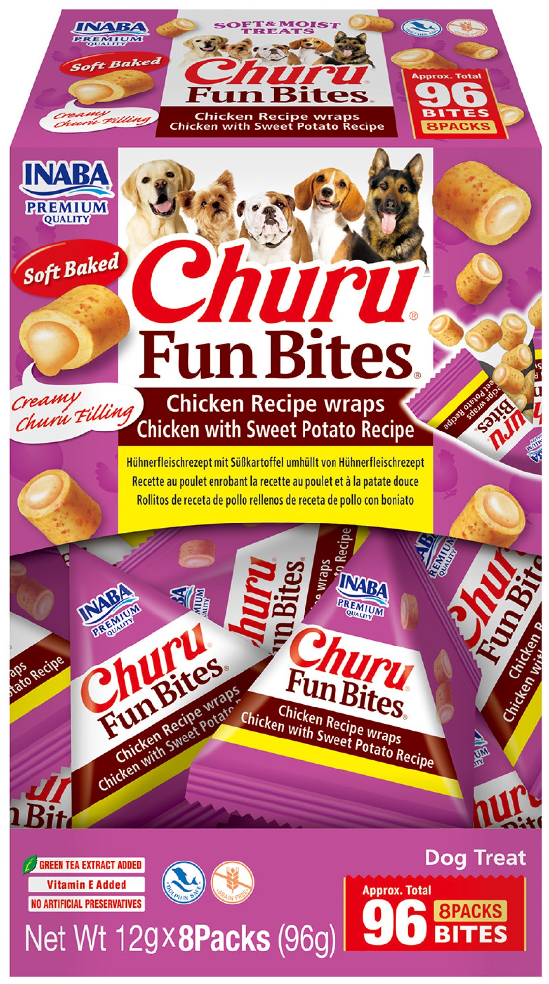 INABA Churu Fun Bites hond Kip met zoete aardappel