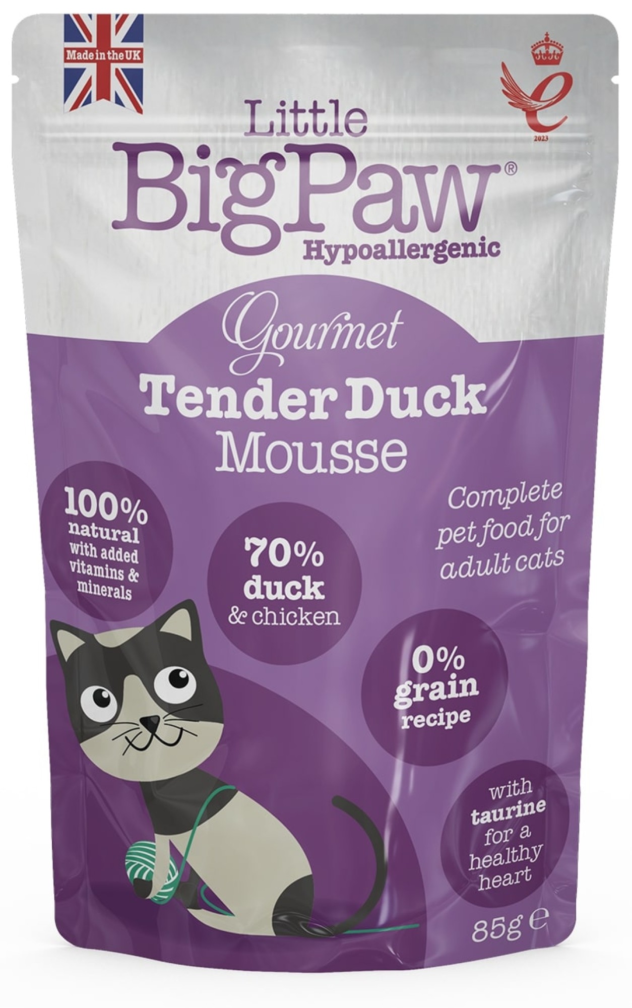 Little Big Paw nourriture humide pour chats Gourmet Canard tendre 85 gr. - par 12 pièces