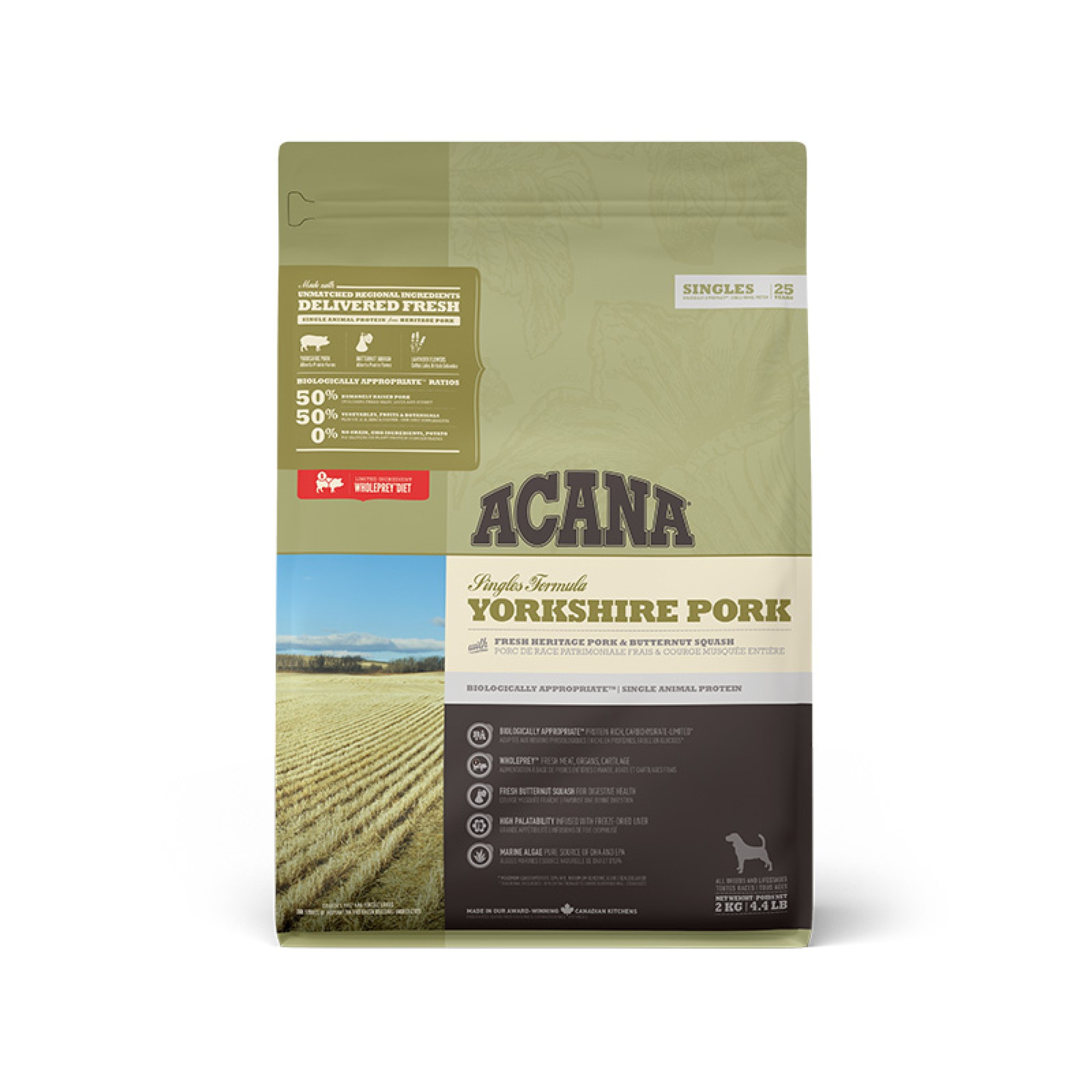 ACANA Singles Yorkshire Pork hondenvoeding 2 kg