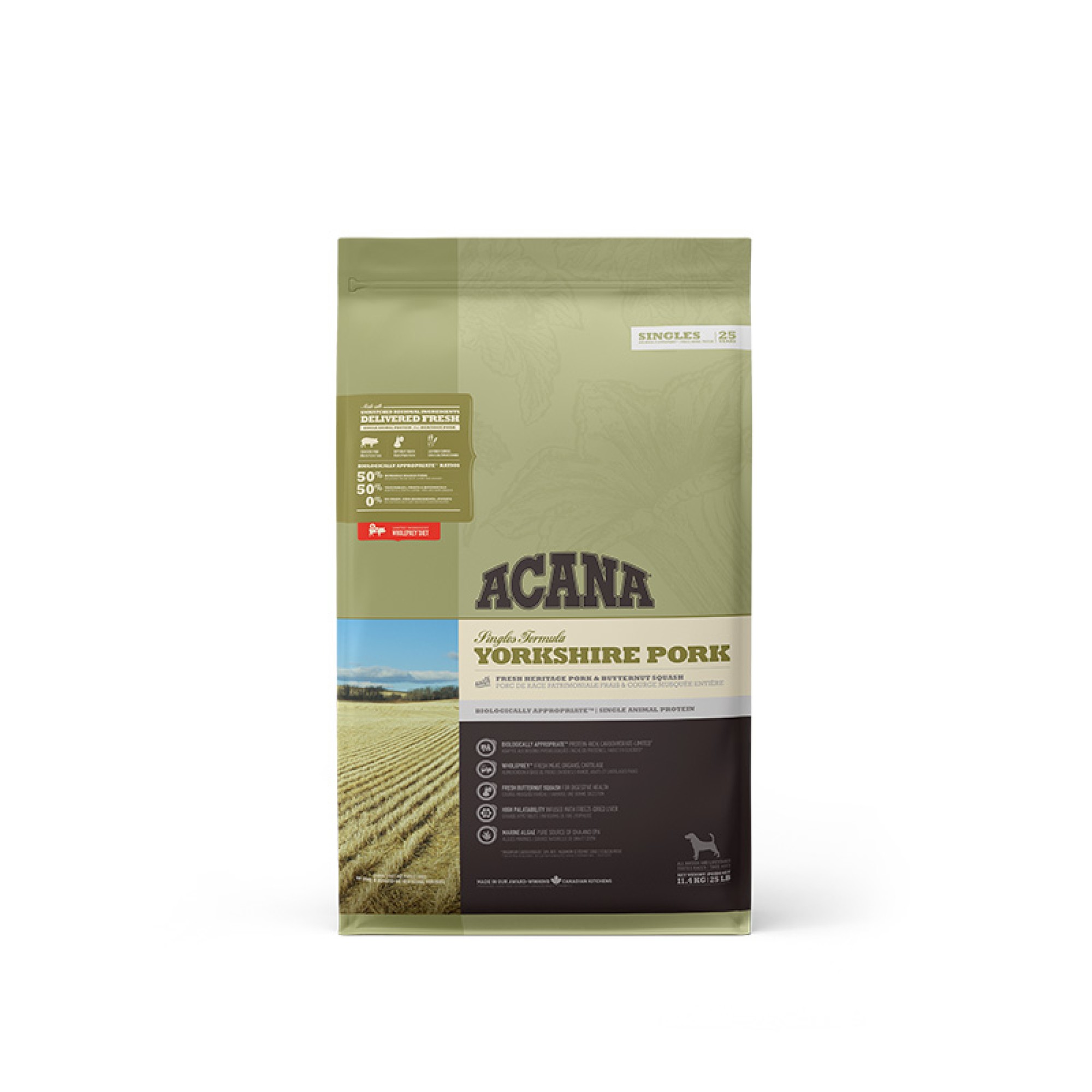 ACANA Singles Yorkshire Pork hondenvoeding 11,4 kg