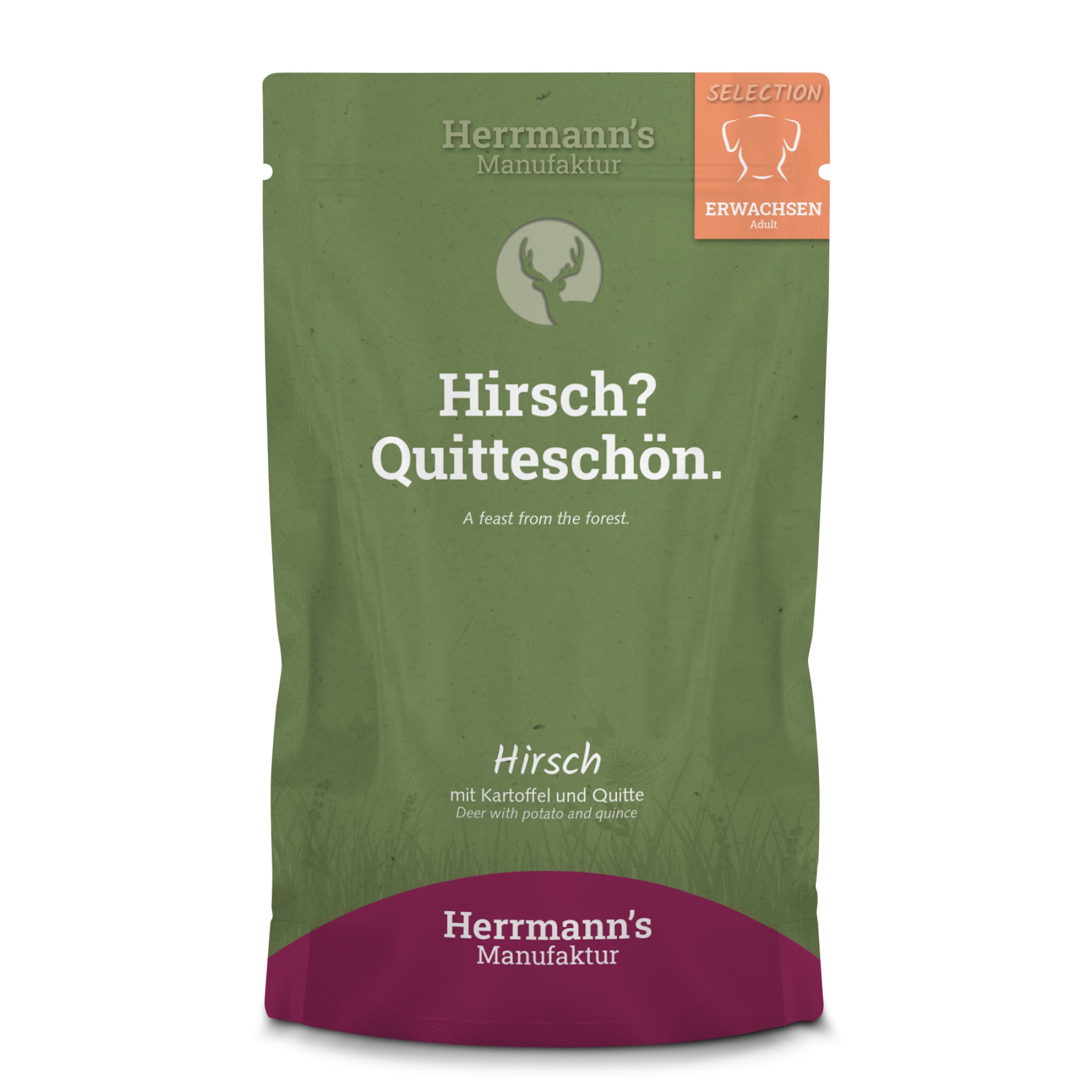 Herrmann's Adult hond Hert met aardappel 150 gr. - per 14 stuks