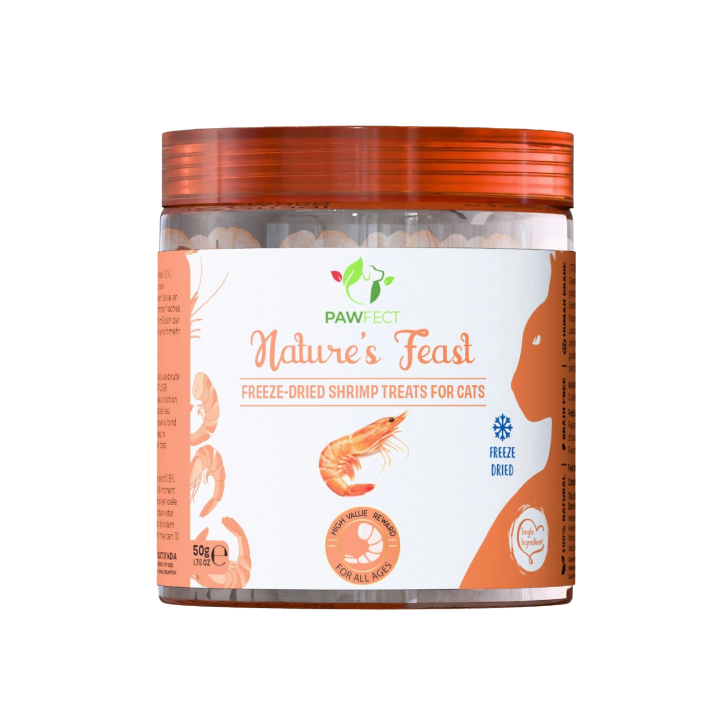 gevriesdroogde kattensnacks Pawfect garnalen