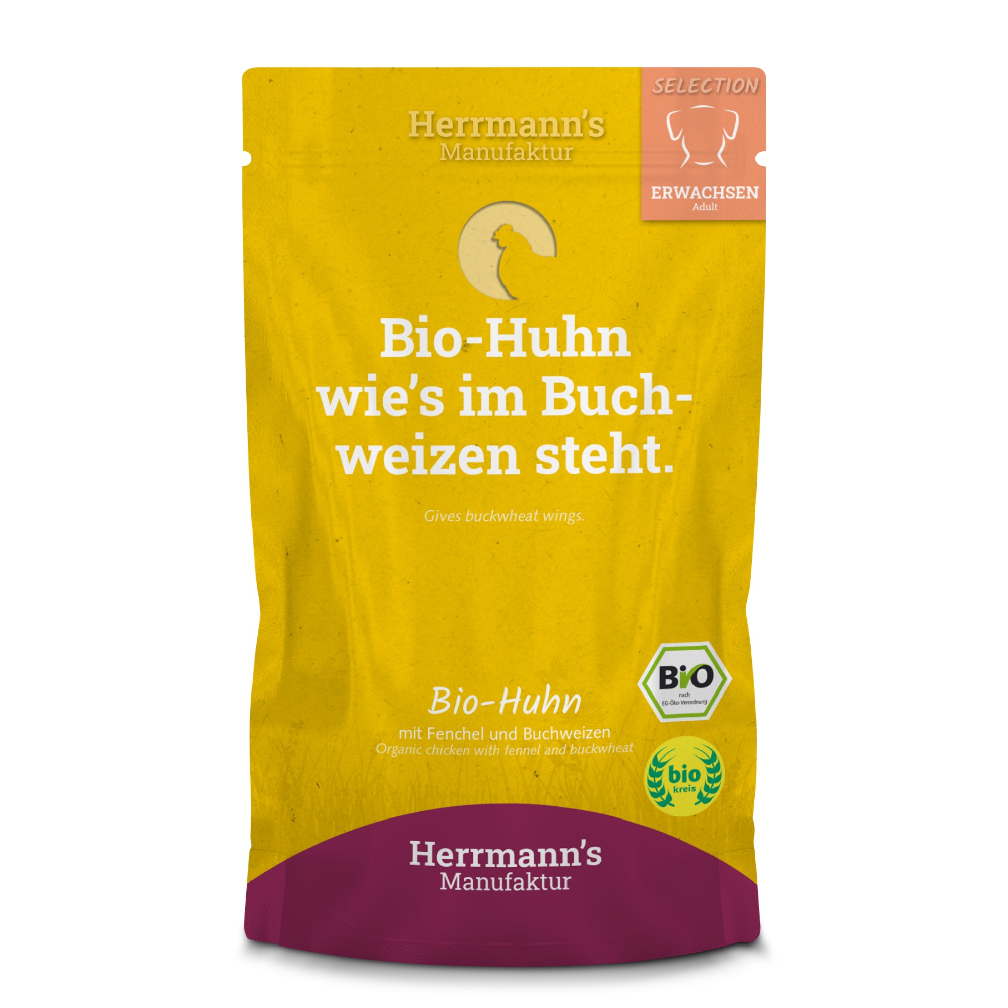 Herrmann's Selection pour chiens Bio Poulet avec fenouil 150 gr. - par 14 pièces