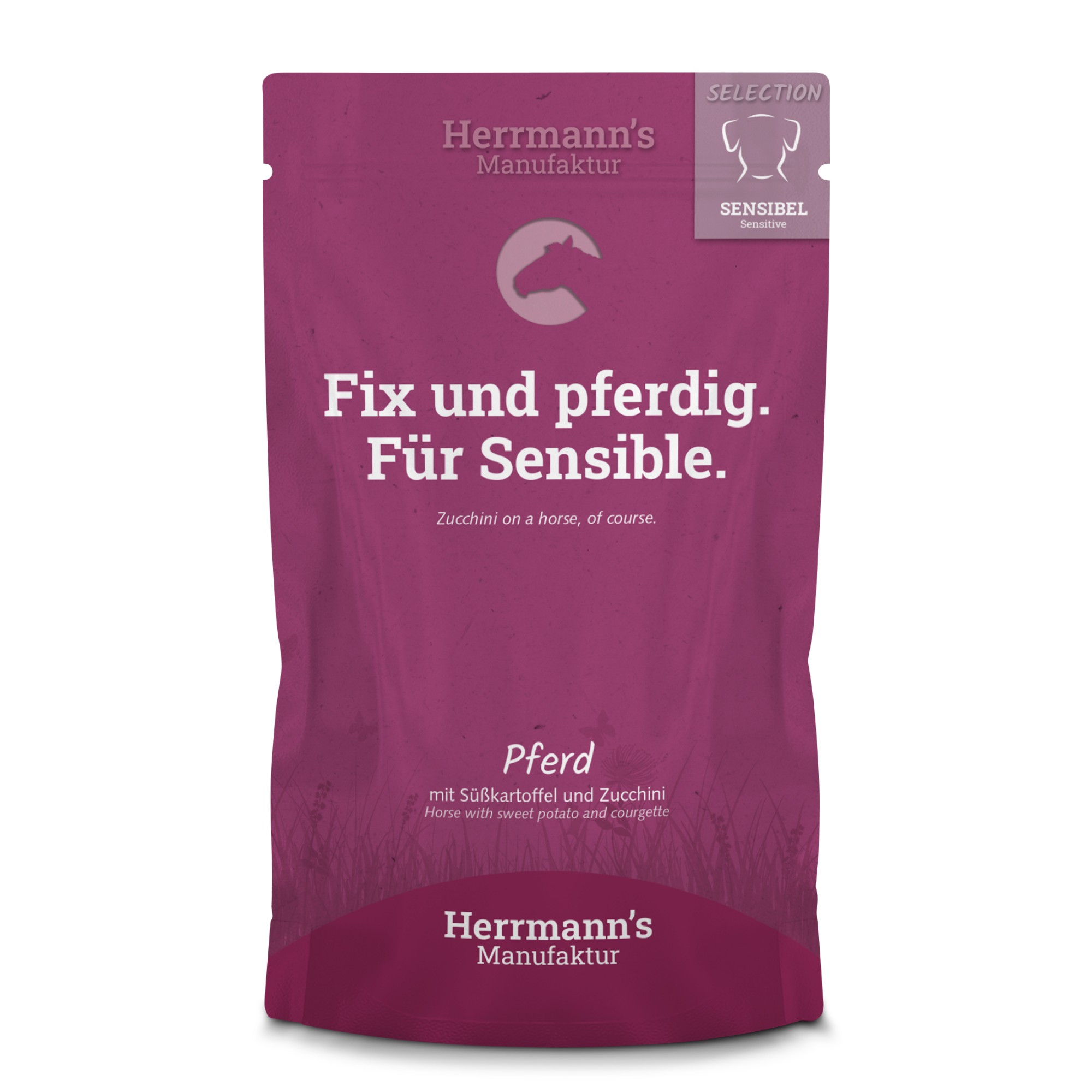 Herrmann's Selection Sensitive pour chiens Cheval avec patate douce 150 gr. - par 14 pièces