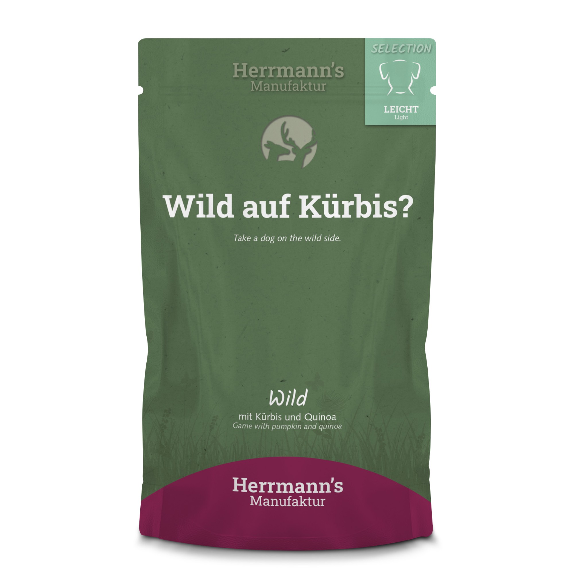 Herrmann's Selection Light pour chiens Gibier avec potiron 150 gr. - par 14 pièces