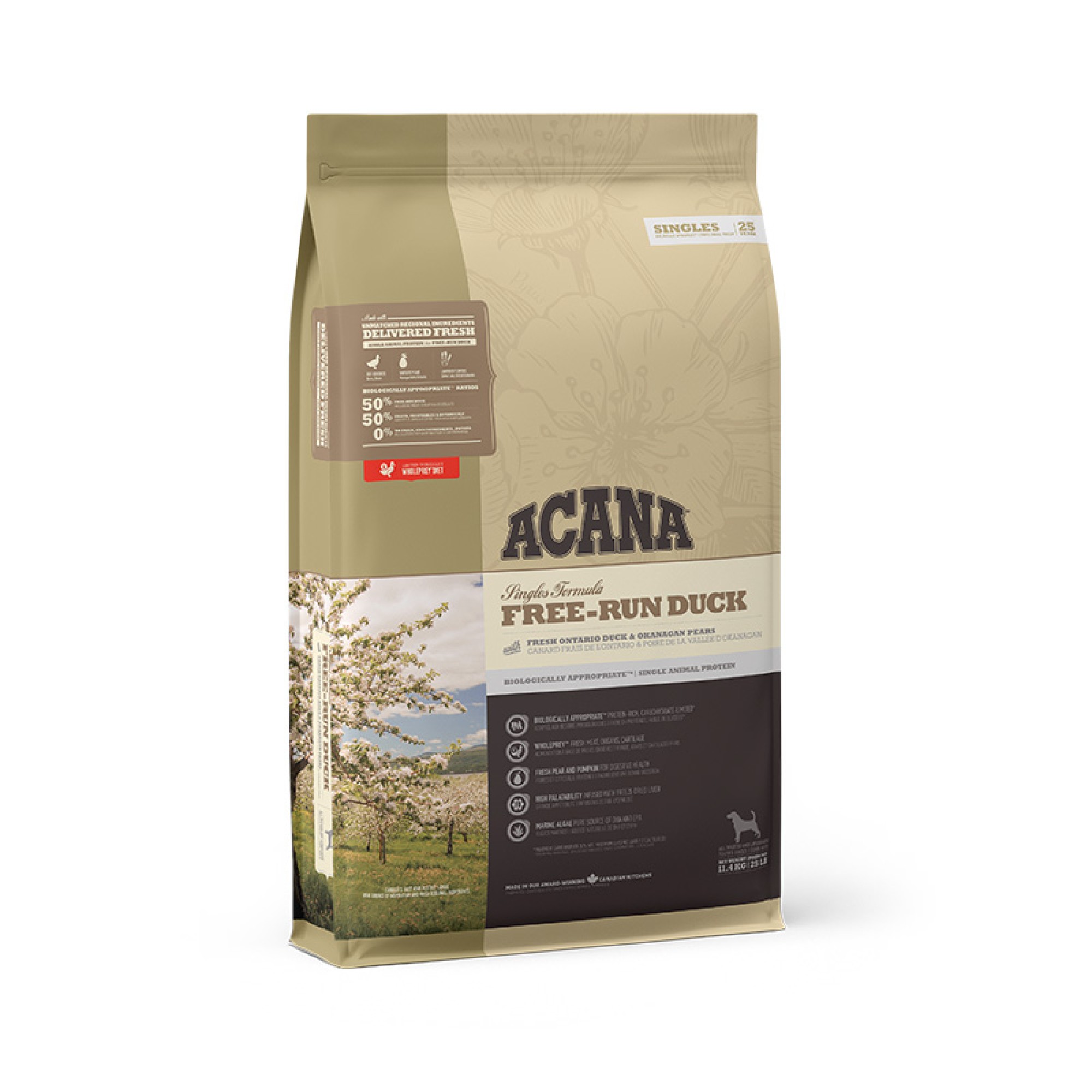 ACANA Singles Free-Run Duck hondenvoeding 11,4 kg