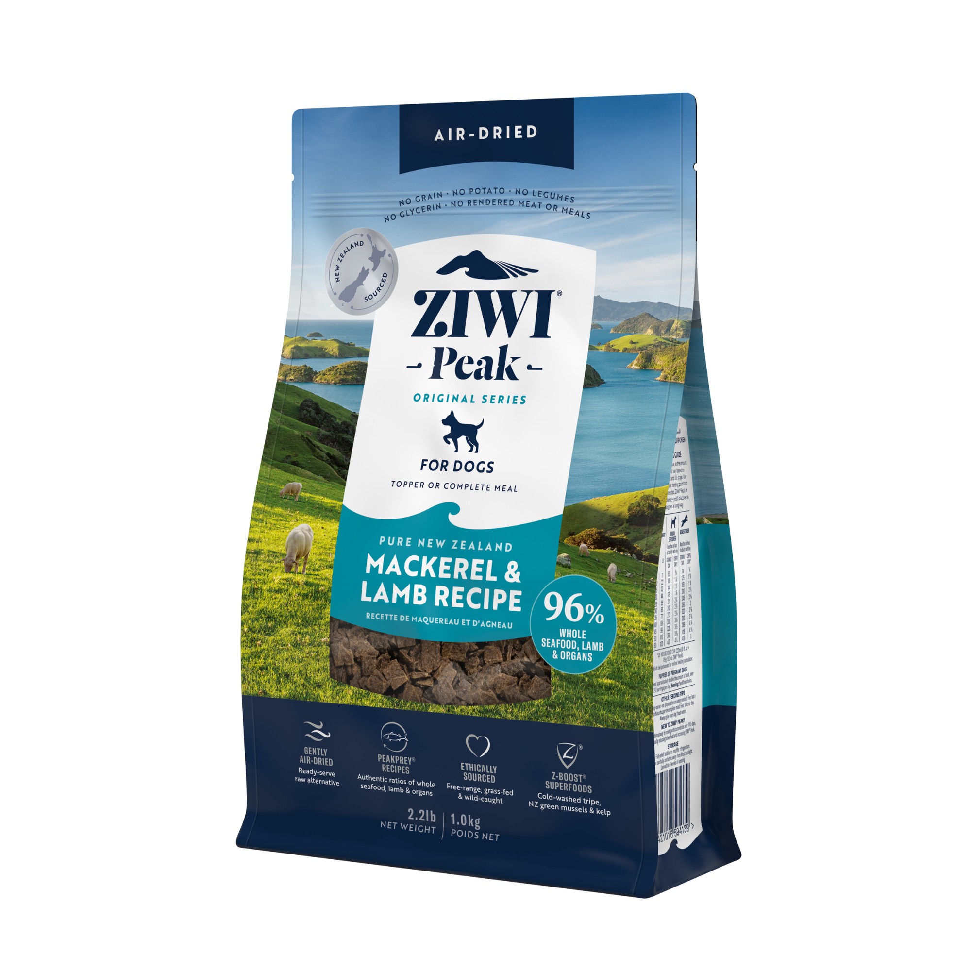 Ziwi Peak Air-Dried hondenvoeding Makreel & Lam 1 kg