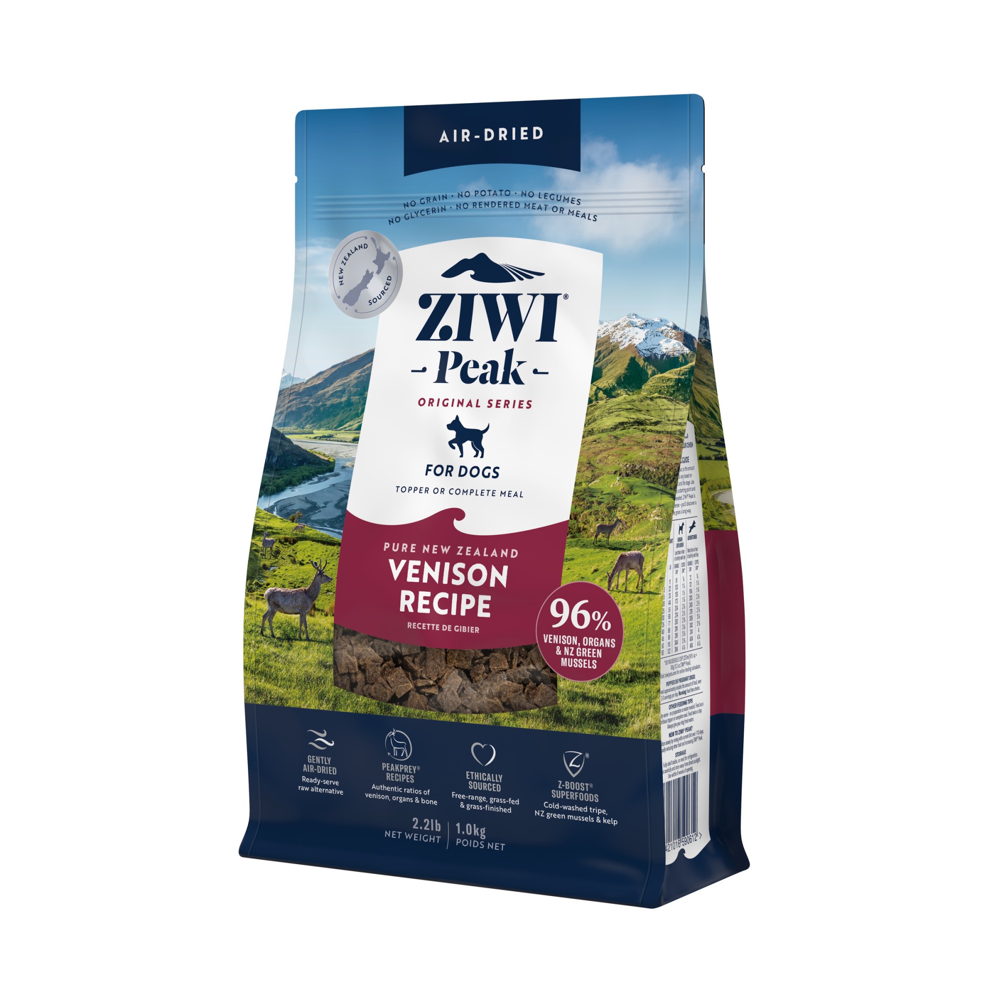 Ziwi Peak Air-Dried hondenvoeding Hert  1 kg