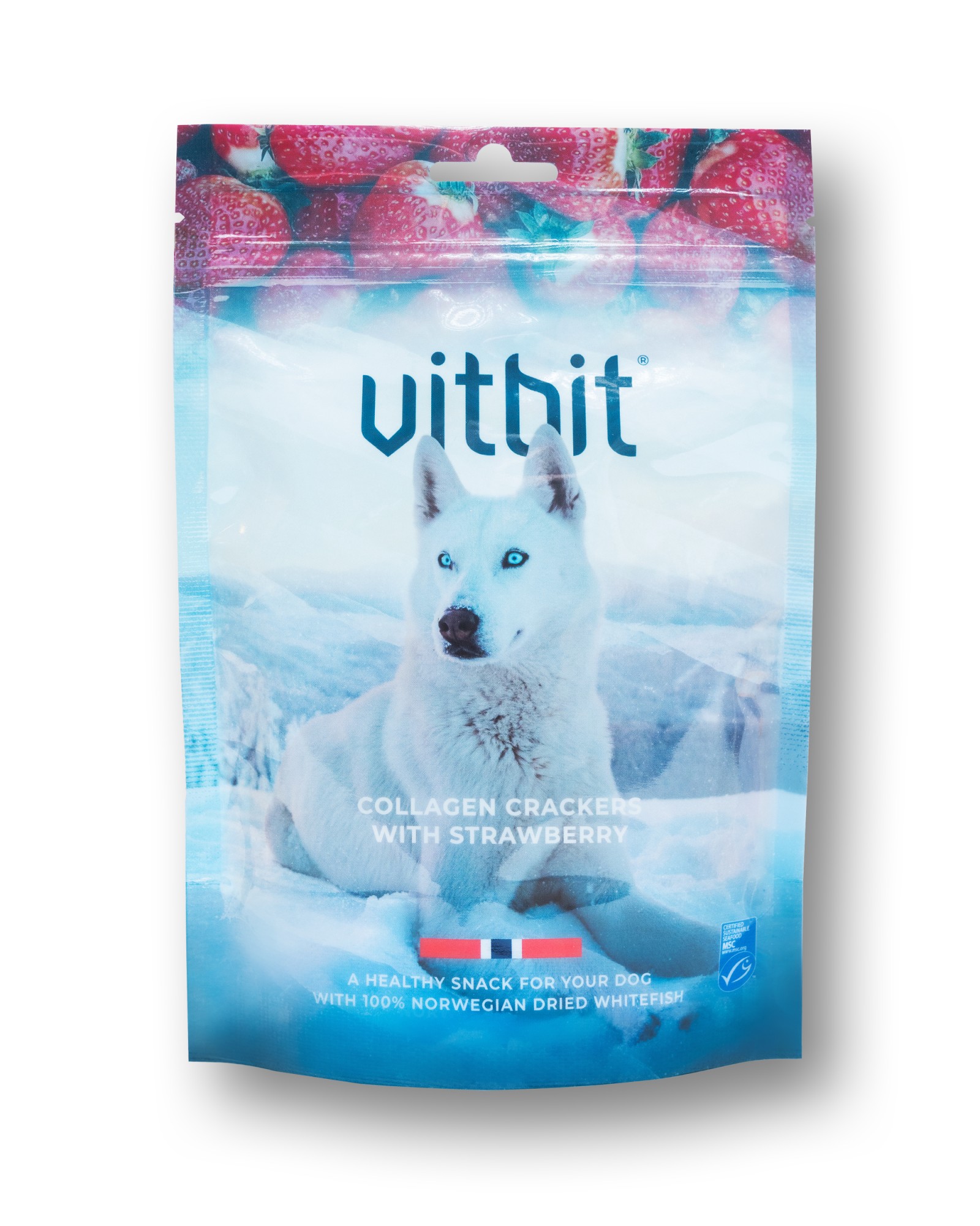 Vitbit pour chiens Tranches de Collagène au fraises 70 gr.