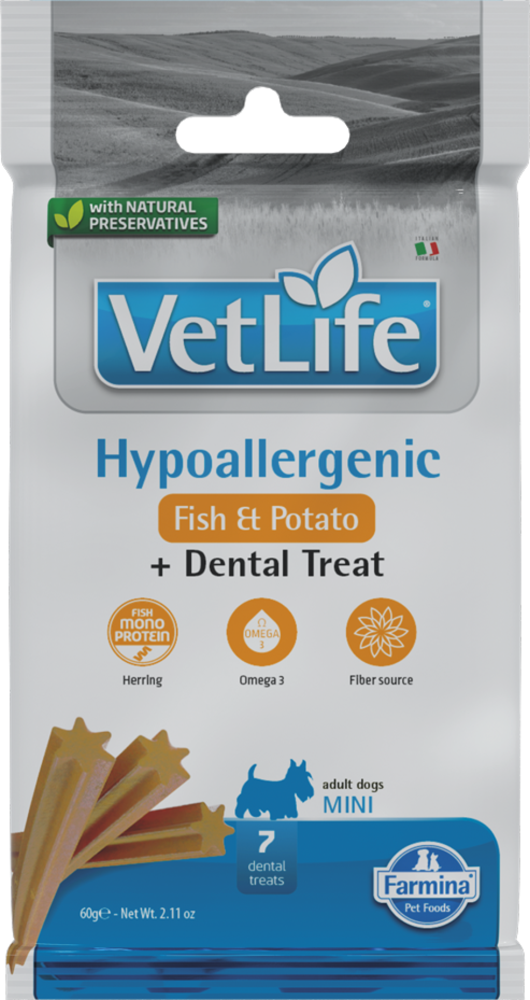 VET LIFE Dental Treats Hypoallergenic Vis en aardappel small breed