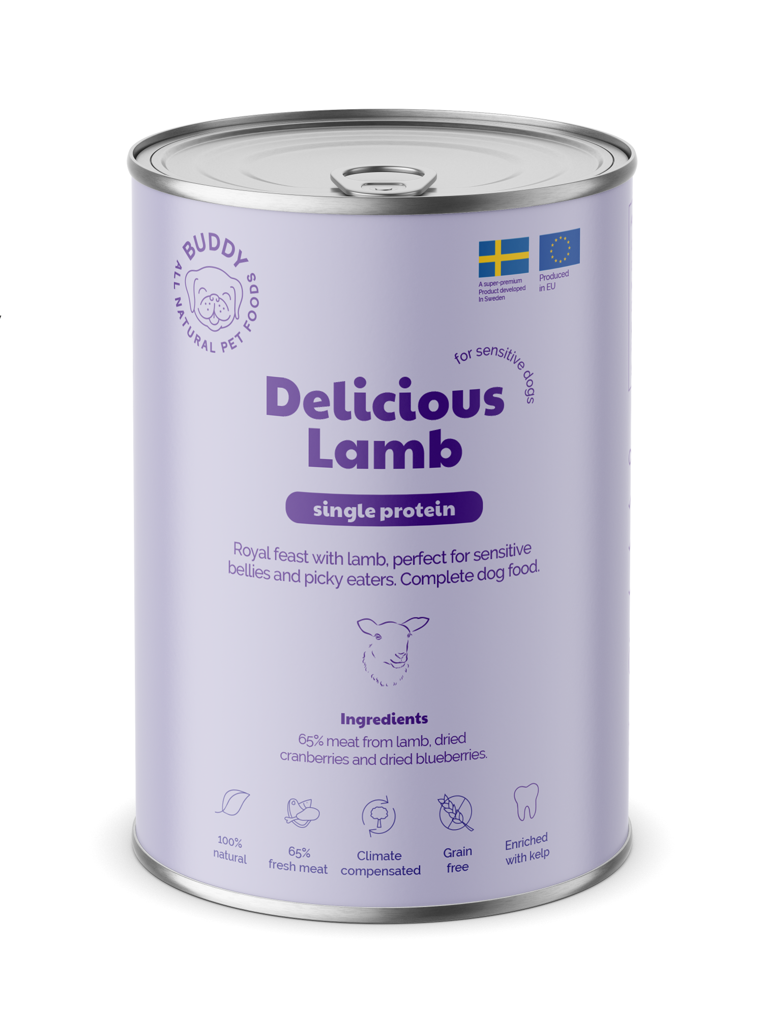 BUDDY Nassfutter für Hunde Delicious Lamb 400 gr.