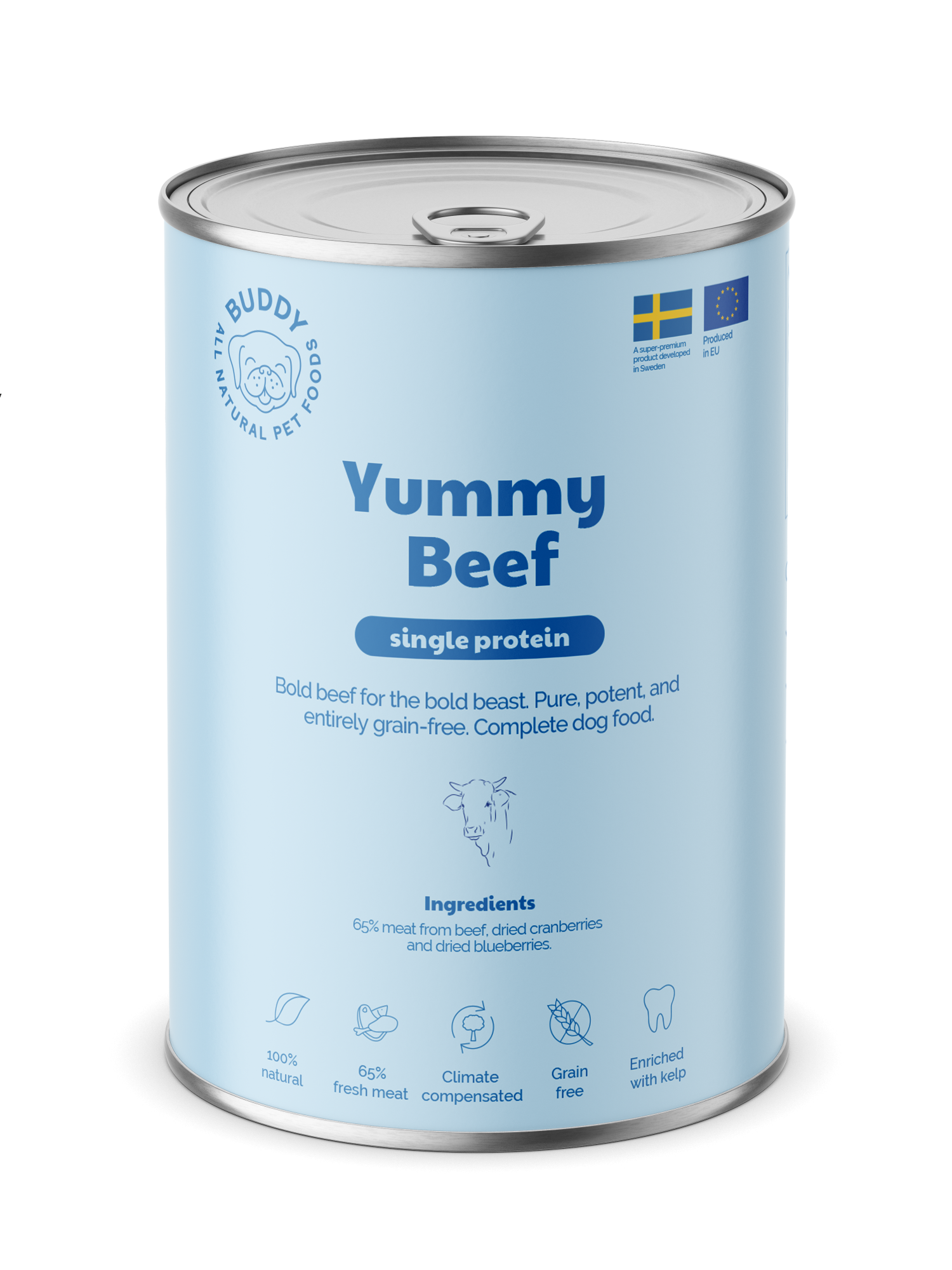 BUDDY Nassfutter für Hunde Yummy Beef 400 gr.