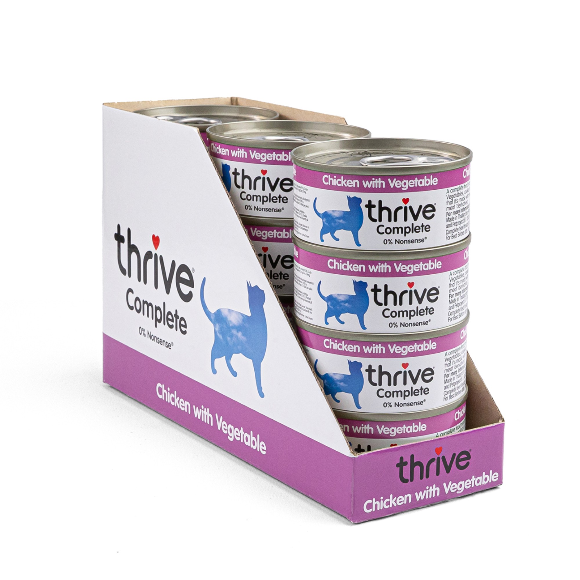 Thrive Katzennassfutter Huhn mit Gemüse 75 gr. - Pro 12 Stück